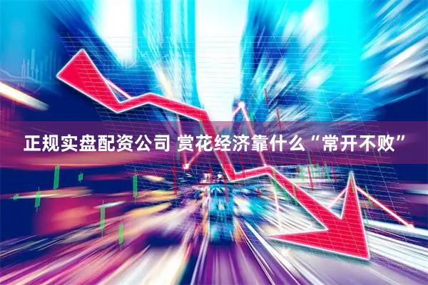 正规实盘配资公司 赏花经济靠什么“常开不败”